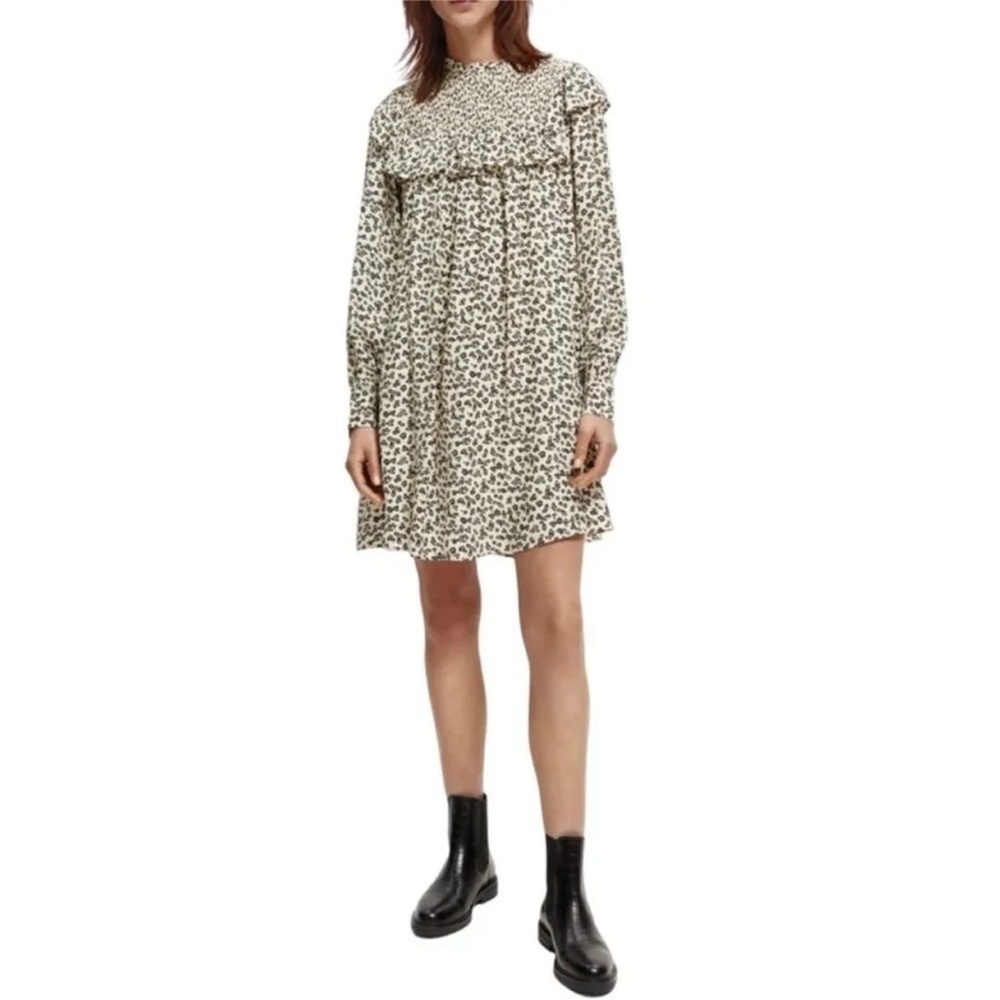 Scotch & Soda NWT Floral Print Flowy Smocked Dress Size Small